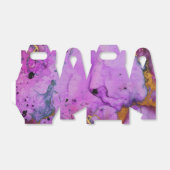 鮮やかな輝く黒と紫のインクのスプラッシュ フェイバーボックス (折り畳みなし)