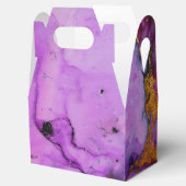 鮮やかな輝く黒と紫のインクのスプラッシュ フェイバーボックス (オープン)