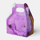 鮮やかな輝く黒と紫のインクのスプラッシュ フェイバーボックス (正面サイド)