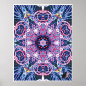 鮮やかな運動コラージュ万華鏡のように千変万化するパターンポスター ポスター (正面)