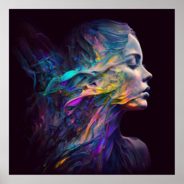 鮮やかな配色の放射美しい ポスター