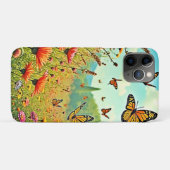 鮮やかな野の花と蝶の喜びのデザイン Case-Mate iPhoneケース (裏面(横))