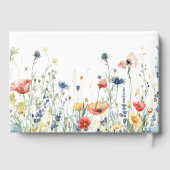 鮮やかな野の花のウェディング ゲストブック (裏面)
