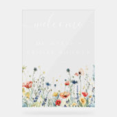 鮮やかな野の花のブライズシャワー アクリルサイン (正面)