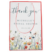 鮮やかな野の花のブライズシャワー ミディアムペーパーバッグ (正面)