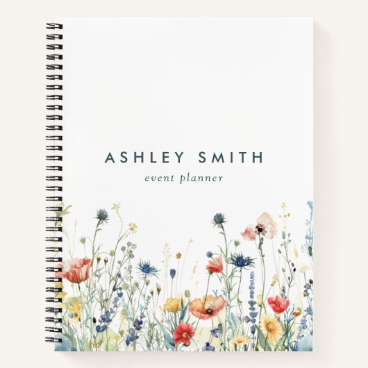 鮮やかな野の花ノートブック ノートブック (正面)