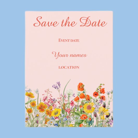 鮮やかな野の花 ポストカード