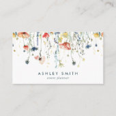 鮮やかな野の花 名刺 (正面)