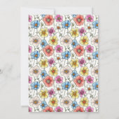 鮮やかな野生の花の模様の結婚式招待状 招待状 (裏面)