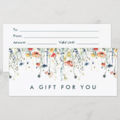 鮮やかな野生の花 ギフト券 (正面/裏面)