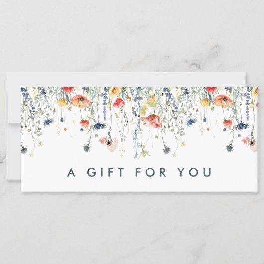 鮮やかな野生の花 ギフト券 (正面)