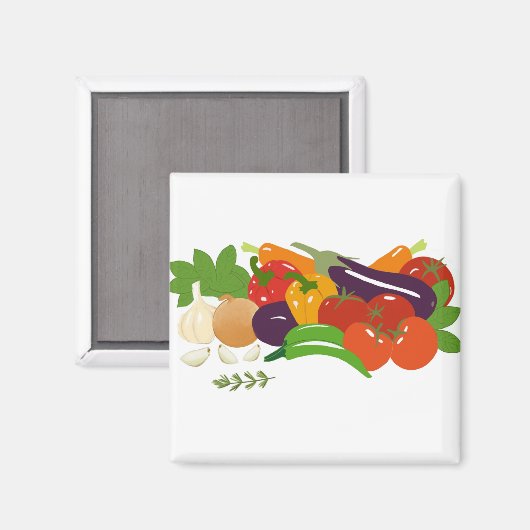 鮮やかな野菜 マグネット (正面/裏面)