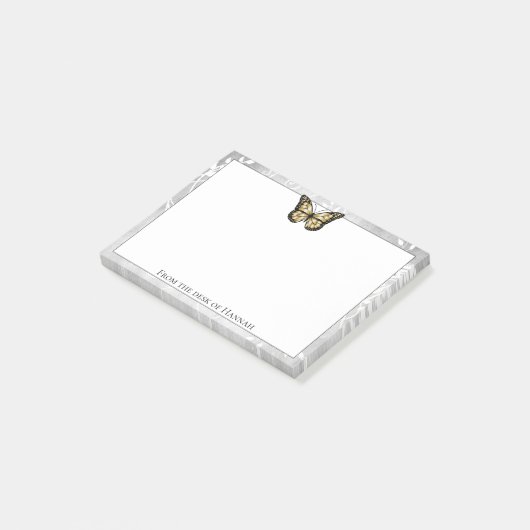 鮮やかな金ゴールドバタフライ ポストイット (アングル)