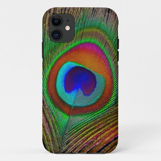 鮮やかな銅の孔雀の羽 Case-Mate iPhoneケース (裏面)