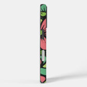 鮮やかな開花：緑、黄、赤の花柄 Case-Mate iPhoneケース (裏面 / 右)