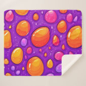 鮮やかな雨滴のマンガアート シェルパブランケット (正面(横))