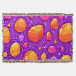 鮮やかな雨滴のマンガアート スローブランケット