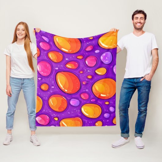 鮮やかな雨滴のマンガアート フリースブランケット (インサイチュ)