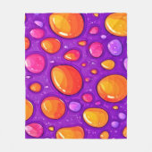 鮮やかな雨滴のマンガアート フリースブランケット (正面)