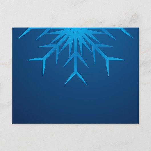 鮮やかな雪の結晶 ポストカード (正面)