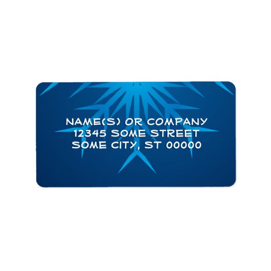 鮮やかな雪の結晶 ラベル (正面)