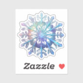 鮮やかな雪片 シール (シート)