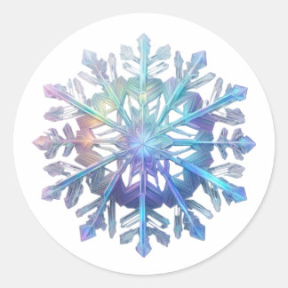 鮮やかな雪片 ラウンドシール