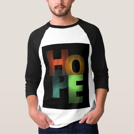 鮮やかな雰囲気 – モダンタイポグラフィTシャツ Tシャツ (正面)