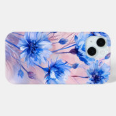 鮮やかな青いヤグルマギクの水彩画スマホケース Case-Mate iPhoneケース (裏面 (横))