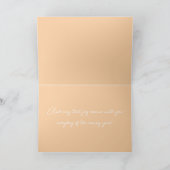 鮮やかな青い海波の抽象芸術が楽しくミニマル シーズンカード (内部)