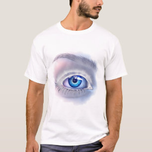 鮮やかな青い目 Tシャツ