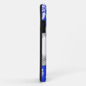 鮮やかな青と白いバラの名入れ Case-Mate iPhoneケース (裏面/右)