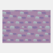 鮮やかな青と紫の可愛いパイナップル ラッピングペーパーシート (正面)