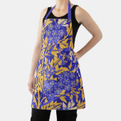 鮮やかな青と金色の装飾的な黄色 エプロン (インサイチュ)