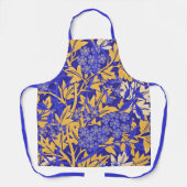鮮やかな青と金色の装飾的な黄色 エプロン (正面)