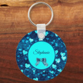 鮮やかな青のハート キーホルダー (裏面)