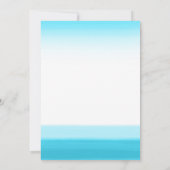 鮮やかな青の水彩モダン結婚式招待状 招待状 (裏面)