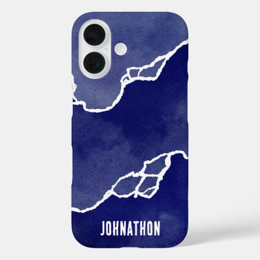 鮮やかな青の海岸の潮流 Case-Mate iPhoneケース (裏面)