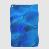 鮮やかな青色のメタリックな砂丘 ゴルフタオル (正面)