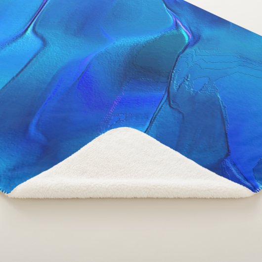 鮮やかな青色のメタリックな砂丘 シェルパブランケット (3/4)