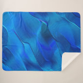鮮やかな青色のメタリックな砂丘 シェルパブランケット (正面(横))