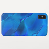 鮮やかな青色の色調のメタリックダン Case-Mate iPhoneケース (裏面(横))