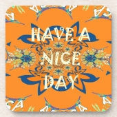 鮮やかな願い : 素敵な一日を！ アートプリントデザイン コースター (正面)