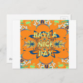 鮮やかな願い : 素敵な一日を! アートプリントデザイン ポストカード (正面/裏面)