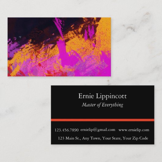 鮮やかな風景抽象芸術 名刺 (正面/裏面)