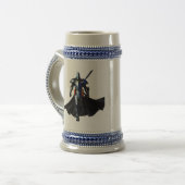 鮮やかな騎士のマグカップ ビールジョッキ (正面左)