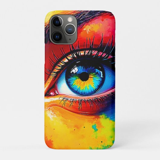鮮やかな魂のカラフルアイ・ペインティング Case-Mate iPhoneケース (裏)