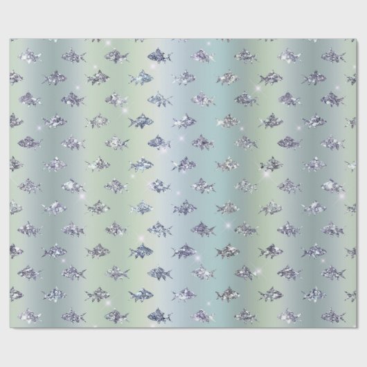 鮮やかな魚 ラッピングペーパー (フラット)