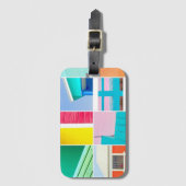 鮮やかな鮮やかな絵を描休暇の色 ラゲッジタグ (正面縦)