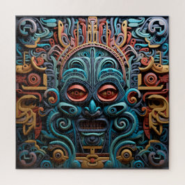 鮮やかな鮮やかトライバル3D紙アートスタイルパターン ジグソーパズル